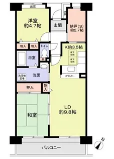 ガーデンコート清瀬2号棟2号棟【3階】の間取り