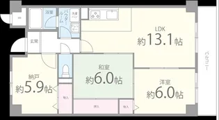 ハイアットプレイス【1階】の間取り