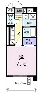 モン・リヴィエール【1階】の間取り