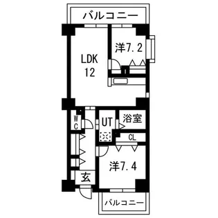 アクティ目黒駅前1号棟【4階】の間取り