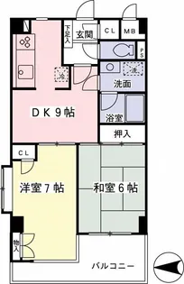 プラージュ仙川【4階】の間取り