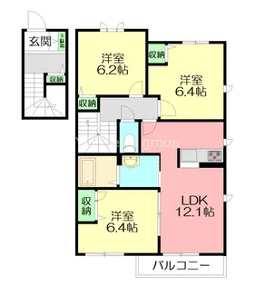 GRAND CHALET I【2階】の間取り
