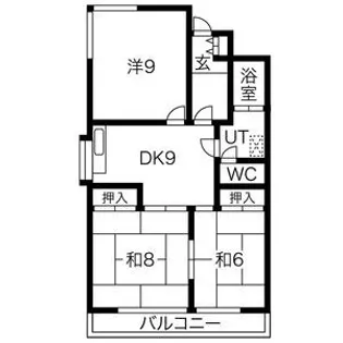 ロイヤルマンション丁田【1階】の間取り