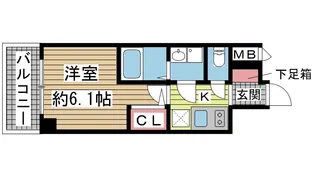 エスリード神戸大倉山ヒルズ【4階】の間取り