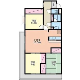 ライオンズマンション相模原南台【4階】の間取り