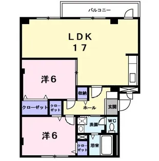 アビターレ稲野【1階】の間取り