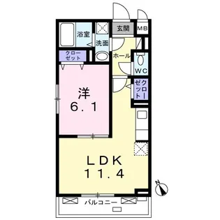エクセルアヴェニュー【1階】の間取り