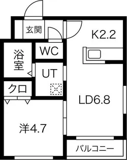 Rubia白石(ルビア白石)【4階】の間取り