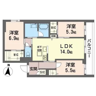 ラパン ド フォレ【1階】の間取り