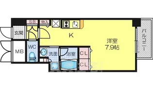 アーバネックス北浜【13階】の間取り