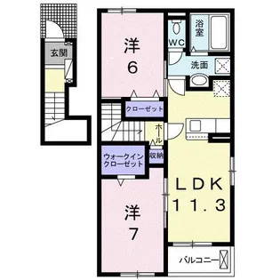 EVANS A【2階】の間取り