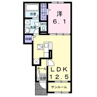 KAZAGURUMA III【1階】の間取り