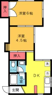 コーポハラ【1階】の間取り