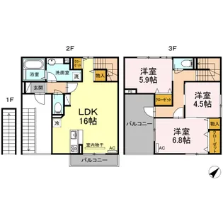 セジュールさくら【2階】の間取り