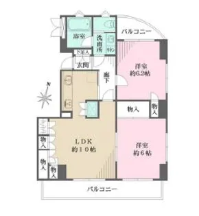 パレ・ソワサン【3階】の間取り