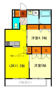 ミリアージュ【2階】の間取り