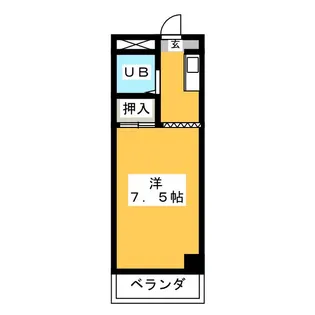 マンションヒラノB棟【1階】の間取り