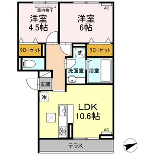 グランディオ【1階】の間取り