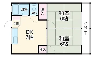 井上コーポ【2階】の間取り