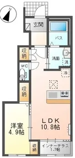 D・C スクエアIII【1階】の間取り
