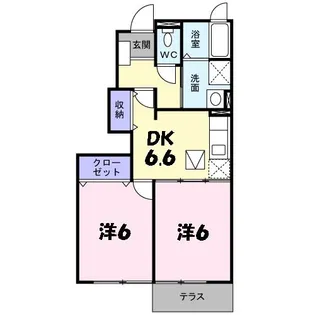 エスポワール シャトー’06【1階】の間取り