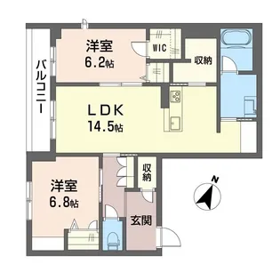 マンスフィールド ヤマコ【2階】の間取り
