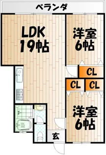 福岡県北九州市小倉北区篠崎1【マンション】の間取り