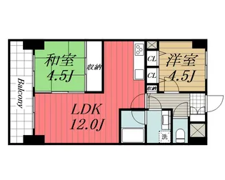 千葉県千葉市稲毛区天台6【マンション】の間取り