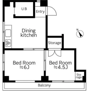 山手第一セントラルハイツ【4階】の間取り