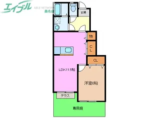 ダンディライオンA棟【1階】の間取り