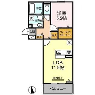 アルモニーB棟【3階】の間取り