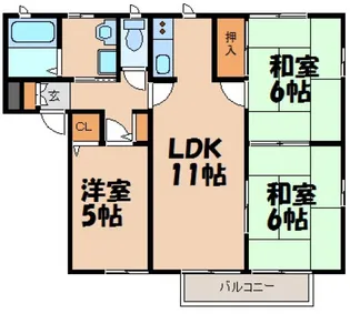 グリーンゲイブルズ【2階】の間取り