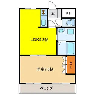 岐阜県岐阜市野一色5【アパート】の間取り