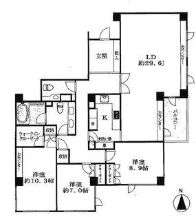 西麻布グランドヒルズ【2階】の間取り
