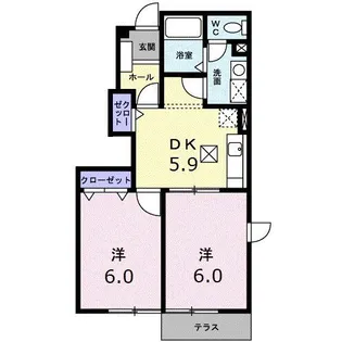 ヴィラエミネンス C【1階】の間取り