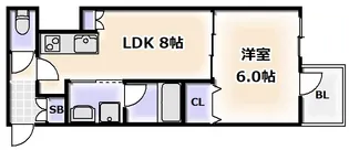 サムティ難波グレイス【11階】の間取り