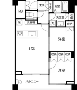 神奈川県横浜市都筑区川和町【マンション】の間取り