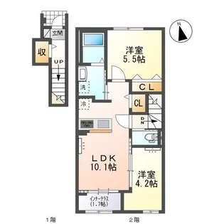 ティーノ フェリーチェ33【2階】の間取り