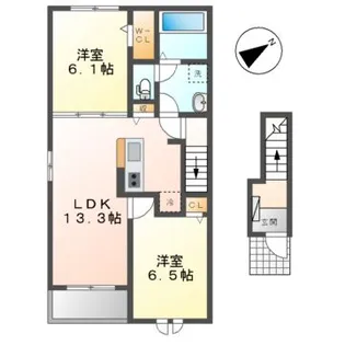 プラネット 寺ノ前【2階】の間取り