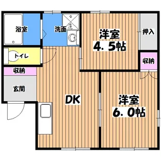 エクセル山田【1階】の間取り