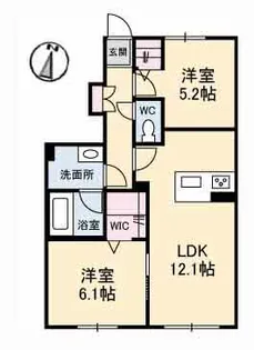 広島県福山市松永町4丁目【アパート】の間取り