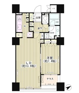 東京都中央区明石町【マンション】の間取り