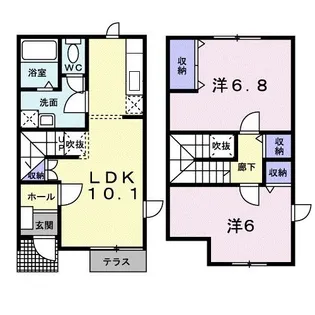 2LDKの間取り画像