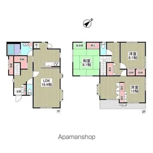 千葉県印西市木下東1【一戸建】の間取り
