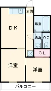 シェブー喜田村II【1階】の間取り