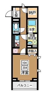 ラスカ駒場【1階】の間取り