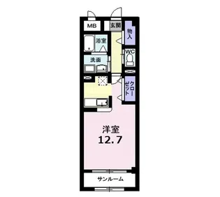 グラン・オーヴェルサン【3階】の間取り
