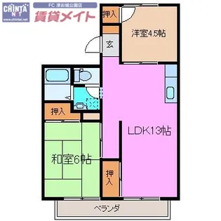 サニーハイツ88【2階】の間取り