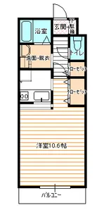 (オートロック付マンション)カーサプリメーラ荒巻【1階】の間取り