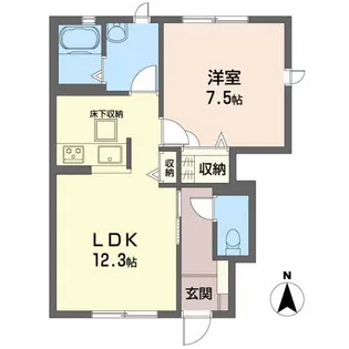ヒカリハイツ B【1階】の間取り
